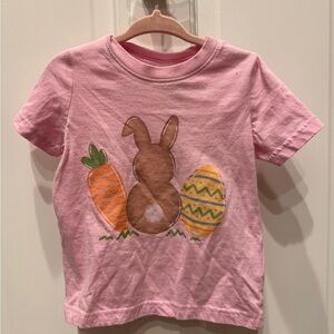 Brand New Stitchy Fish 2T Girls Pink Easter Bunny Egg Carrot Short Sleeve Top